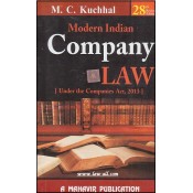 Modern Indian Company Law [Under the Companies Act, 2013] By M. C. Kuchhal,  Mahaveer Publication